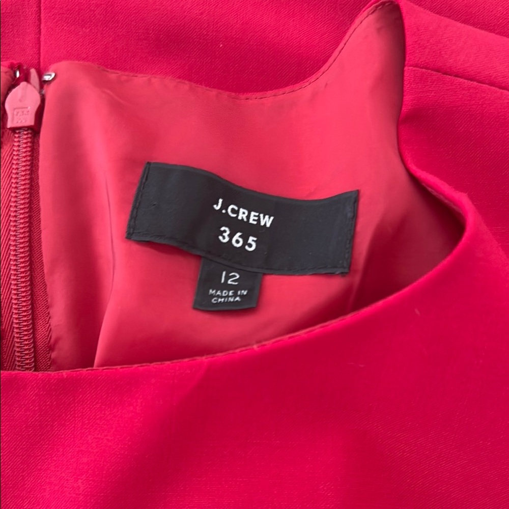 J. Crew Bold Red Dress